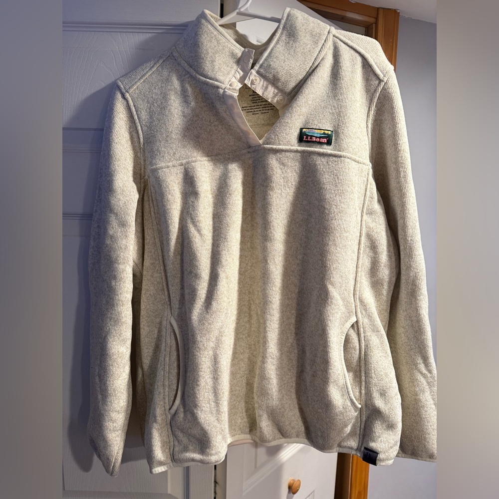 L.L. Bean Beige Knit Sweater